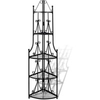 Berkfield Home Corner Plant Rack Black