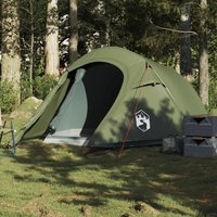 Berkfield Home Camping Tent Tunnel 2-Person Olive Green Waterproof