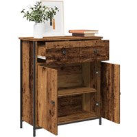 Berkfield Home Sideboard Old Wood 70x41x56 cm Engineered Wood in Brown | Size: 70 x 41 x 56 cm