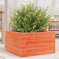 Berkfield Home Garden Planter Wax Brown 40x40x23 cm Solid Wood Pine | Size: 40 x 40 x 23 cm