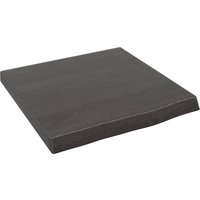 Berkfield Home Wall Shelf Dark Grey 40x40x(2-4) cm Treated Solid Wood Oak in Brown