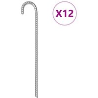 Berkfield Home Tent Pegs 12 pcs 41.5 cm √ò12 mm Galvanised Steel