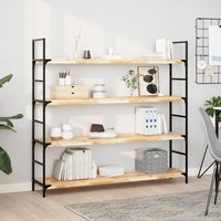 Berkfield Home Floating Shelf 160x30x4 cm Untreated Solid Wood Acacia in Brown | Size: 160 x 30 x 4 cm
