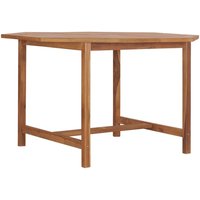 Berkfield Home Garden Dining Table 110x110x75 cm Solid Wood Teak in Brown | Size: 110 x 110 x 75 cm