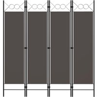Berkfield Home 4-Panel Room Divider Anthracite 160x180 cm in Black