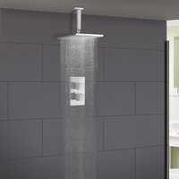 Nes Home 2 Dial 1 Way Square Set - Ceiling Head in Metallic Silver