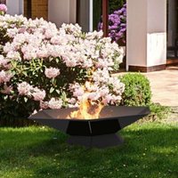 Primrose Chic Steel Goblet Fire & Water Pit 70cm in True Black