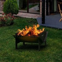 Primrose Chic Steel Hex Fire Pit 58cm in True Black