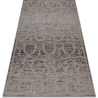 Carpet Sizal Floorlux 20211 Silver / Black Grey 60x110 Cm