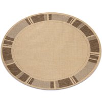 RugsX Floorlux Rug in Beige | Size: 120 cm diameter