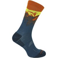 COMODO Men's Light Performance Crew Merino Wool Socks | Trekking Socks in Blue | Size: 6-8