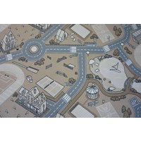 RugsX Anti-Slip Wall-To-Wall Rug in Beige | Size: 150 cm x 150 cm