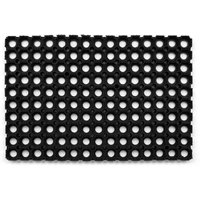 RugsX Rubber Doormat in Black | Size: 50 cm x 80 cm