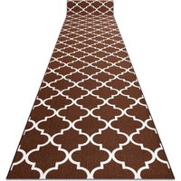 RugsX Anti-Slip Trellis Runner in Brown | Size: 57 cm x 280 cm