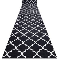 RugsX Anti-Slip Trellis Runner in Black | Size: 120 cm x 590 cm