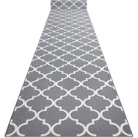 RugsX Anti-Slip Trellis Runner in Grey | Size: 67 cm x 270 cm