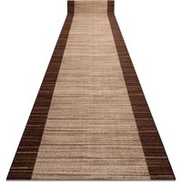 RugsX Anti-Slip Streifen Runner in Brown | Size: 100 cm x 350 cm