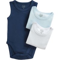 Cool Club Boy's 3-Pack Sleeveless Bodysuits Set in Blue | Size: 6-9 m