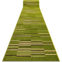 RugsX Heat-Set Fryz Runner in Green | Size: 70 cm x 340 cm