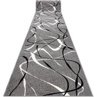RugsX Silver Choco Runner in Grey | Size: 100 cm x 460 cm