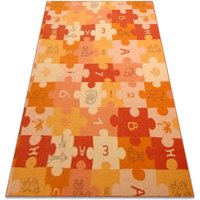 RugsX Puzzle Rug in Orange | Size: 100 cm x 300 cm