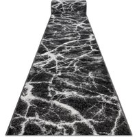 Rugsx - Runner Bcf Morad Marmur Marble Anthracite / Black 60 Cm Black 60x280 Cm