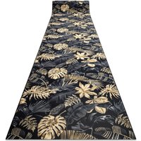 RugsX Anti-Slip Monstera Runner in Gold | Size: 67 cm x 250 cm