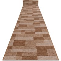 RugsX Anti-Slip Icona Runner in Beige | Size: 100 cm x 490 cm