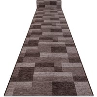 RugsX Anti-Slip Icona Runner in Brown | Size: 67 cm x 300 cm