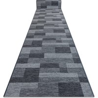 RugsX Anti-Slip Icona Runner in Grey | Size: 80 cm x 130 cm