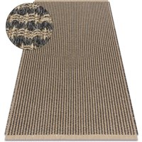 RugsX Jute Rug in Black | Size: 140 cm x 190 cm