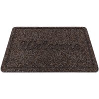 RugsX Welcome 7097 Doormat in Brown | Size: 40 cm x 60 cm
