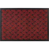 RugsX Antislip Vectra Doormat in Red | Size: 40 cm x 60 cm