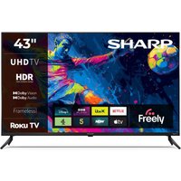 Sharp 43HJ4225K 43 Inch 4K Ultra HD Roku Smart TV with Freely in Black