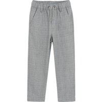 Cool Club Boy's Relaxed Straight-Leg Striped Trousers with Drawstring Waist in Grey | Size: 5 Years