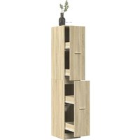 Berkfield Home Apothecary Cabinet Sonoma Oak 30x41x174.5 cm Engineered Wood in Brown