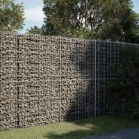 Berkfield Home Gabion Basket with Cover 200x50x200 cm Galvanised Iron in Silver | Size: 200 x 50 x 200 cm