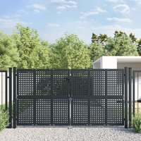 Berkfield Home Garden Gate Anthracite 300x200 cm Steel