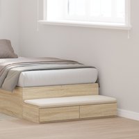 Berkfield Home Bed Drawers Sonoma Oak 80x36, 5x16, 5 cm Engineered Wood in Beige