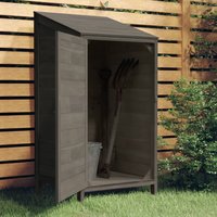Berkfield Home Garden Shed Anthracite 55x52x112 cm Solid Wood Fir in Black | Size: 55 x 52 x 112 cm
