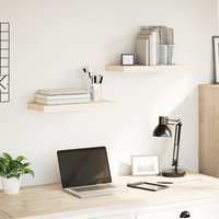 Berkfield Home Floating Shelves 2 pcs 50x23.5x4 cm Engineered Wood in Brown