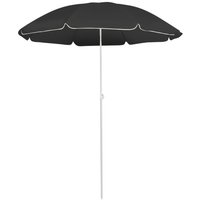 Berkfield Home Outdoor Parasol with Steel Pole Anthracite 180 cm in Black