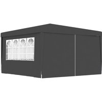 Berkfield Home Professional Party Tent with Side Walls 4x4 m Anthracite 90 g/m? in Black