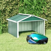 Berkfield Home Garden Robot Lawnmower Shed 92x97x63 cm Galvanised Steel Green | Size: 92 x 97 x 63 cm