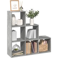 Berkfield Home Room Divider Bookcase 3-Tier Concrete Grey 99x29x99 cm Engineered Wood | Size: 99 x 29 x 99 cm