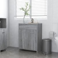 Berkfield Home Bathroom Cabinet Grey Sonoma 60x33x80 cm Engineered Wood | Size: 60 x 33 x 80 cm