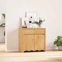 Berkfield Home Sideboard "DRAMMEN" 79x43x75, 5 cm Solid Wood Pine in Brown