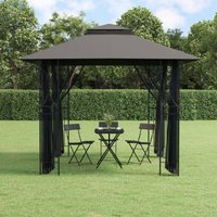 Berkfield Home Gazebo with Sidewalls Anthracite 300x300x270 cm Steel in Black | Size: 300 x 300 x 270 cm