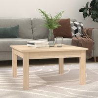 Berkfield Home Coffee Table 55x55x30 cm Solid Wood Pine in Brown | Size: 55 x 55 x 30 cm