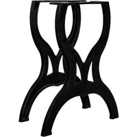 Berkfield Home Dining Table Legs 2 pcs X-Frame Cast Iron in Black